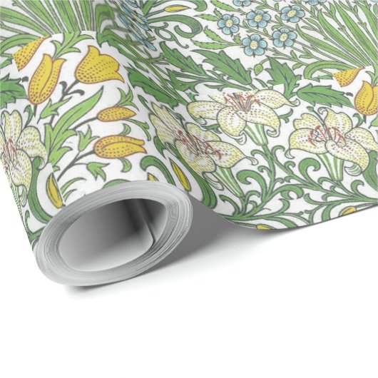  William Morris Flowers Garden Wallpaper Cadeaupapier (Rol Hoek)
