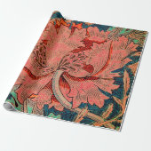 William Morris FLOWERS GIFT WRAPPING Cadeaupapier (Uitgerold)