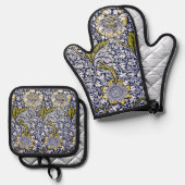 William Morris - Flowers & Leaves Pattern Ovenwant & Pannenlap Set (Voorkant / Achterkant)