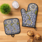 William Morris - Flowers & Leaves Pattern Ovenwant & Pannenlap Set (Top down)