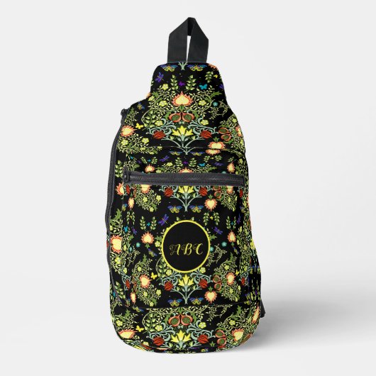 William Morris  Flowers Monogram Sling Bag (Voorkant)