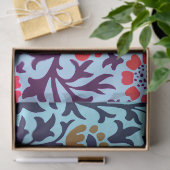 William Morris FLOWERS OVER BLUE Tissue Paper Tissuepapier (Geschenk)