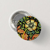 William Morris Flowers Ronde Button 3,2 Cm (Voorkant /achterkant)
