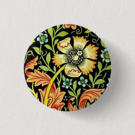 William Morris Flowers Ronde Button 3,2 Cm