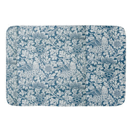 William Morris  Flowers Vogels Blauw Wit Badmat