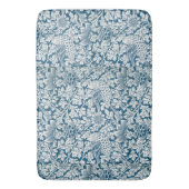 William Morris  Flowers Vogels Blauw Wit Badmat (Voorkant Verticaal)