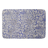 William Morris Flowers Vogels Blauw Wit Badmat (Voorkant)