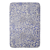 William Morris Flowers Vogels Blauw Wit Badmat (Voorkant Verticaal)