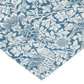 William Morris  Flowers Vogels Blauw Wit Korte Tafelloper (Hoek)
