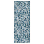 William Morris  Flowers Vogels Blauw Wit Wijn Cadeautas (Voorkant)