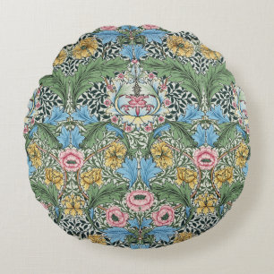 William Morris  Flowers Yellow Blue Rond Kussen