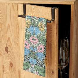 William Morris  Flowers Yellow Blue Theedoek