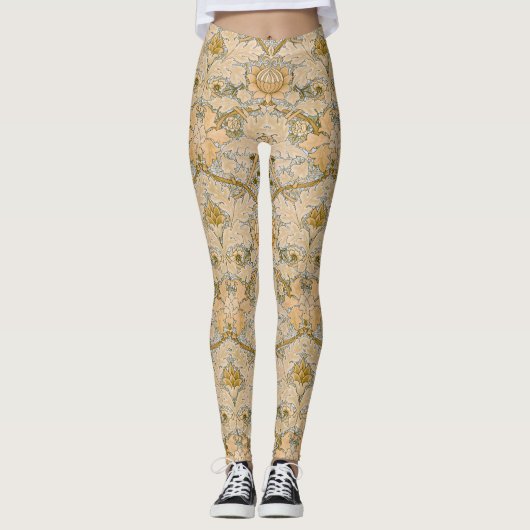 William Morris -  Foliage & Floral Pattern Leggings (Voorkant)
