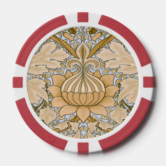 William Morris -  Foliage & Floral Pattern Poker Chips (Voorkant)