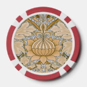 William Morris -  Foliage & Floral Pattern Poker Chips (Achterkant)