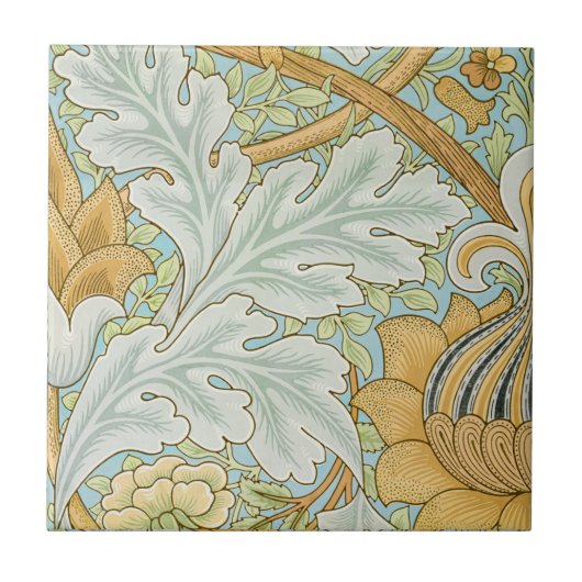 William Morris -  Foliage & Floral Pattern Tegeltje (Voorkant)
