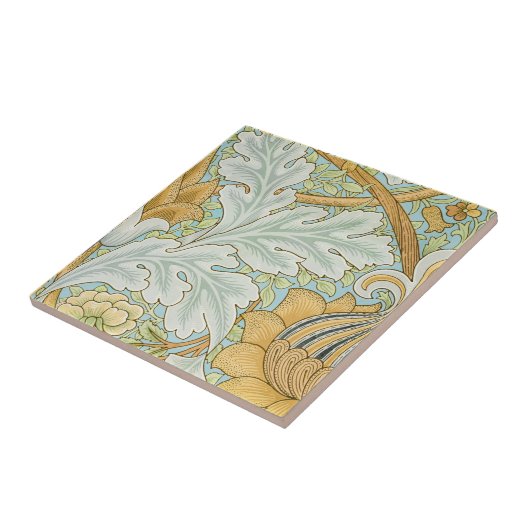 William Morris -  Foliage & Floral Pattern Tegeltje (Zijkant)