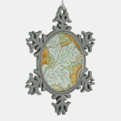 William Morris -  Foliage & Floral Pattern Tin Sneeuwvlok Ornament (Links)