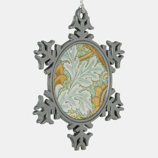 William Morris -  Foliage & Floral Pattern Tin Sneeuwvlok Ornament (Links)