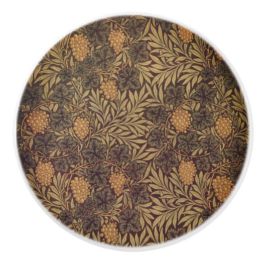 William * Morris Foliage Fruit Druiven Keramische Knop (Voorkant)