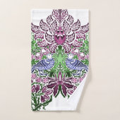 William Morris Folk Art Birds Bloemen Eikels Bad Handdoek (Handdoek)