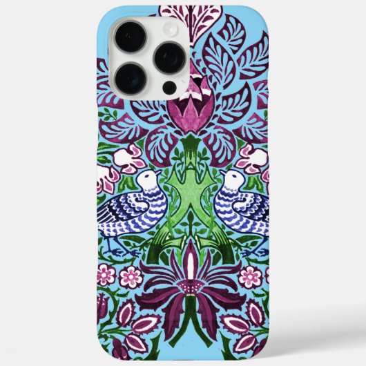 William Morris Folk Art Birds Bloemen Eikels Case-Mate iPhone Case (Achterkant)