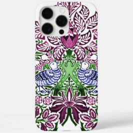 William Morris Folk Art Birds Bloemen Eikels iPhone 16 Pro Max Hoesje