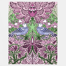 William Morris Folk Art Birds Bloemen Eikels