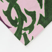 William Morris Folk Art Birds Bloemen Eikels Fleece Deken (Hoek)