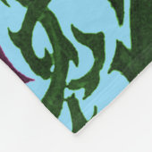 William Morris Folk Art Birds Bloemen Eikels Fleece Deken (Hoek)