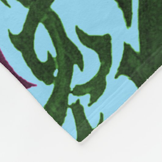 William Morris Folk Art Birds Bloemen Eikels Fleece Deken (Hoek)