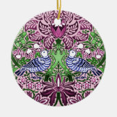 William Morris Folk Art Birds Bloemen Eikels Keramisch Ornament (Voorkant)