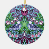William Morris Folk Art Birds Bloemen Eikels Keramisch Ornament (Voorkant)