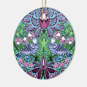 William Morris Folk Art Birds Bloemen Eikels Keramisch Ornament (Links)