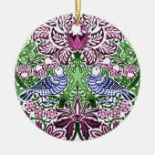 William Morris Folk Art Birds Bloemen Eikels Keramisch Ornament (Voorkant)