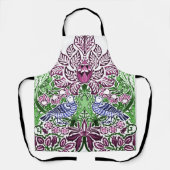 William Morris Folk Art Birds Bloemen Eikels Schort (Voorkant)