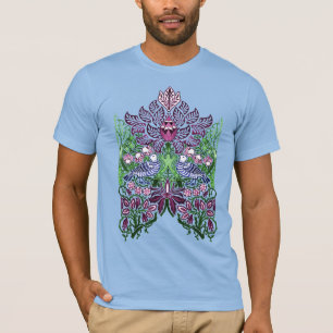 William Morris Folk Art Birds Bloemen Eikels T-shirt
