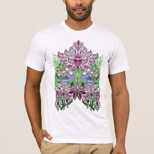 William Morris Folk Art Birds Bloemen Eikels T-shirt