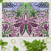 William Morris Folk Art Birds Bloemen Eikels Theedoek (Gevouwen)