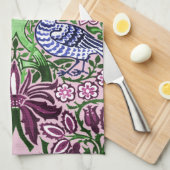 William Morris Folk Art Birds Bloemen Eikels Theedoek (Quarter Fold)