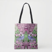William Morris Folk Art Birds Bloemen Eikels Tote Bag (Voorkant)