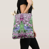 William Morris Folk Art Birds Bloemen Eikels Tote Bag (Dichtbij)