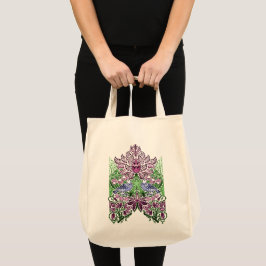 William Morris Folk Art Birds Bloemen Eikels Tote Bag