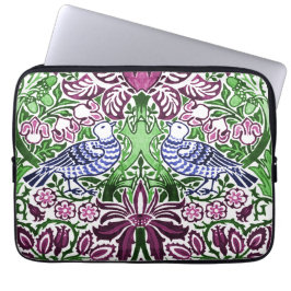 William Morris Folk Art Vogels Bloemen Eikels Laptop Sleeve