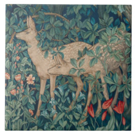 William Morris Forest Deer Floral Tegeltje