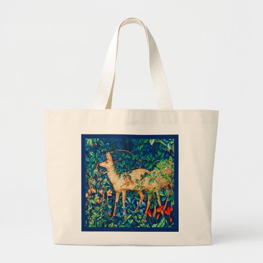 William Morris Forest Deer Tapestry Print Grote Tote Bag (Voorkant)