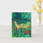 William Morris Forest Deer Tapestry Print Kaart (Gele Bloem)