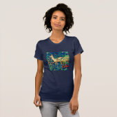 William Morris Forest Deer Tapestry Print T-shirt (Voorkant volledig)