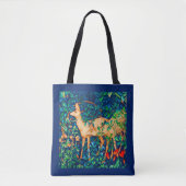 William Morris Forest Deer Tapestry Print Tote Bag (Voorkant)