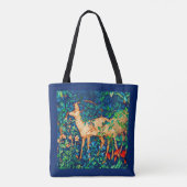 William Morris Forest Deer Tapestry Print Tote Bag (Achterkant)